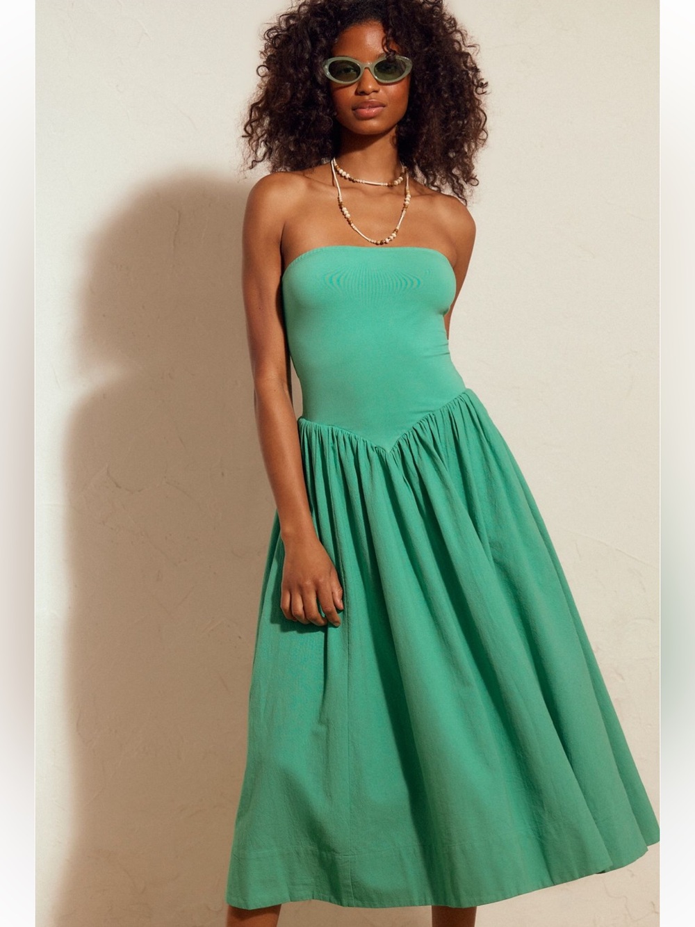 Onda Drop-Waist Tube Midi Dress NWT
